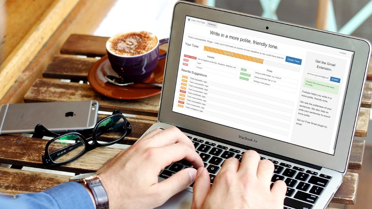 FoxType makes your emails more polite