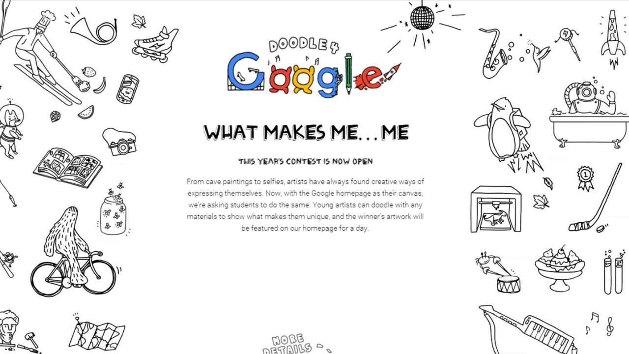 Google’s Doodle competition opens, this time letting students use any material they want