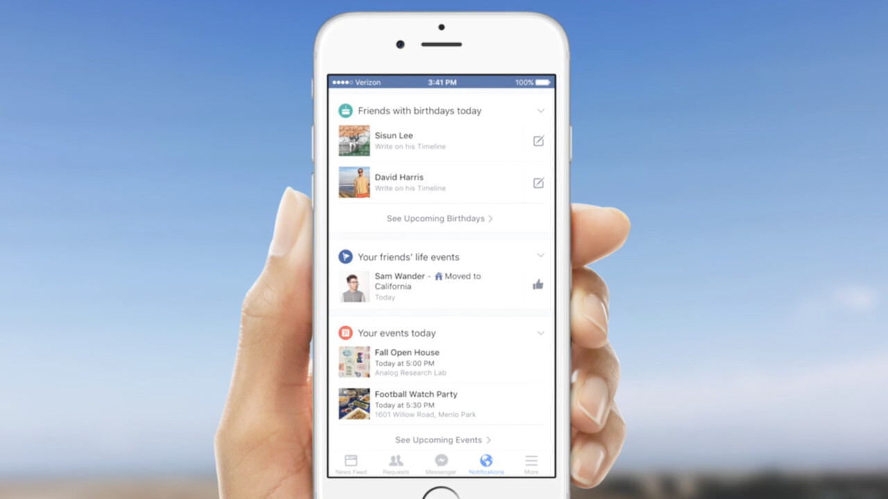 Facebook is making mobile notifications more personal and location-based