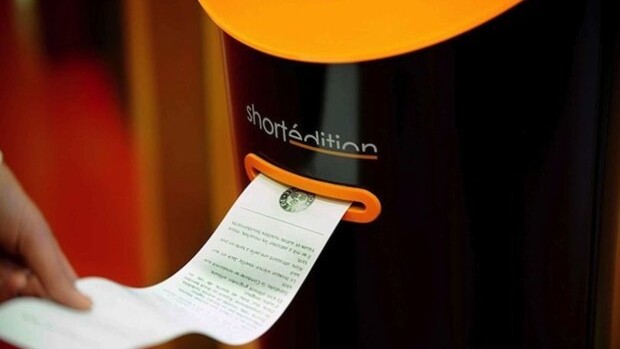 This vending machine prints short stories to read instead of looking at your phone