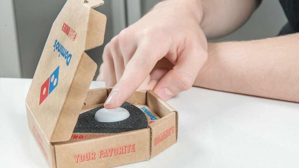 Domino’s one-touch pizza button competition is for the perennially lazy