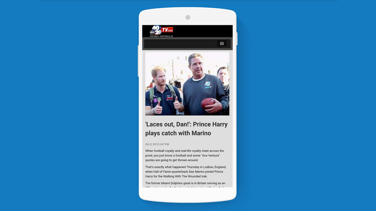 Google will send you to accelerated pages on mobile starting next year