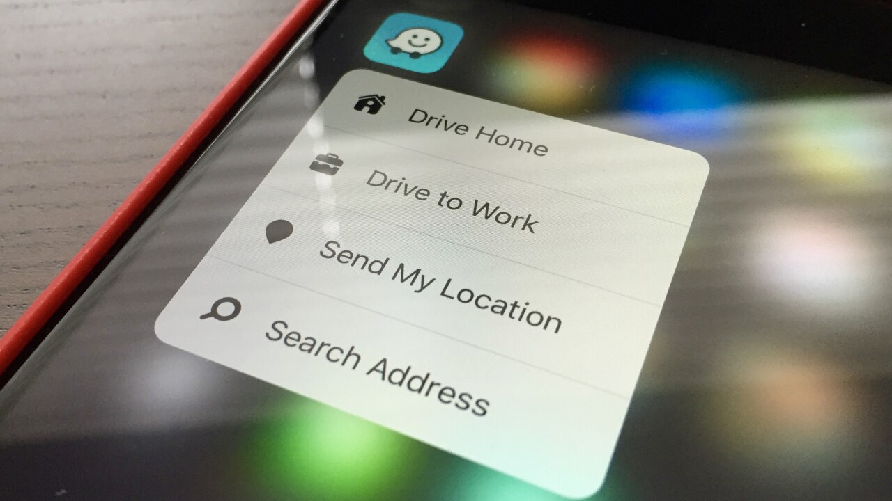 Waze for iOS now supports 3D Touch, but lacks the shortcuts you probably want