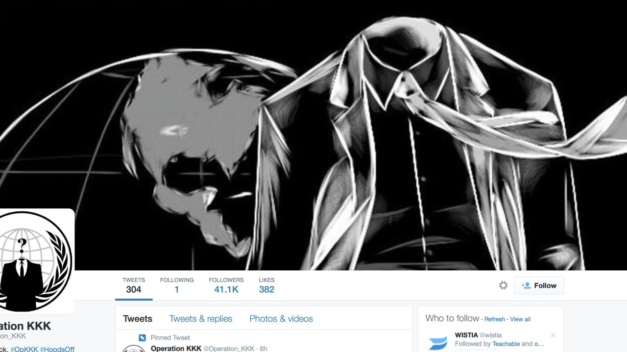 Anonymous’ Operation KKK outs hate groups and alleged members via Twitter