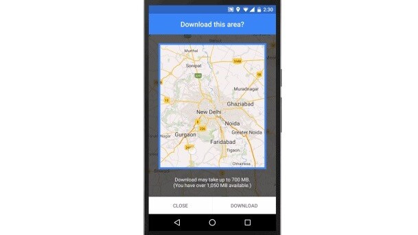 Google Maps offline mode comes to India