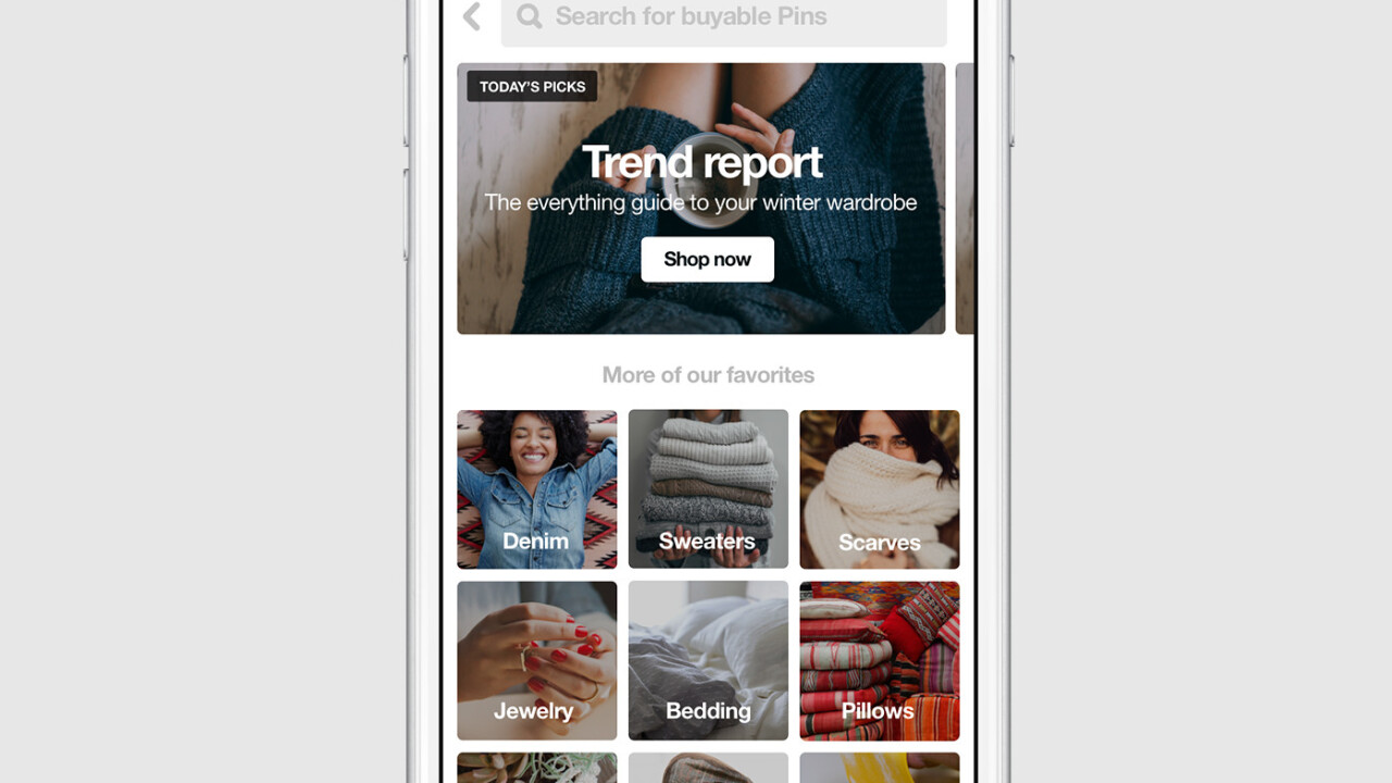 Pinterest now has its own shopping section