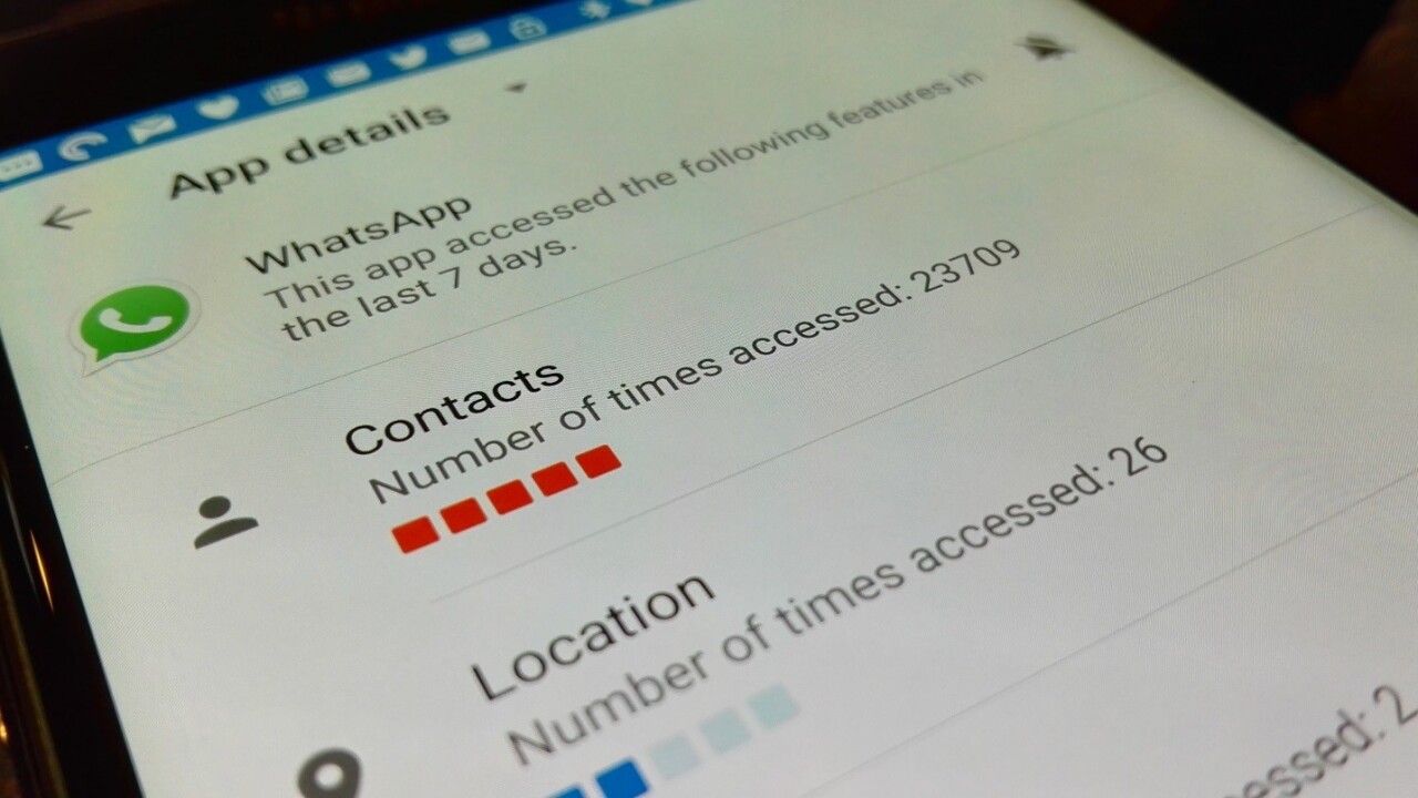 Why has WhatsApp accessed my contacts 23,709 times in the last 7 days?