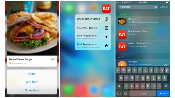 Eat24 for iOS now supports 3D Touch so you won’t be so ‘hangry’