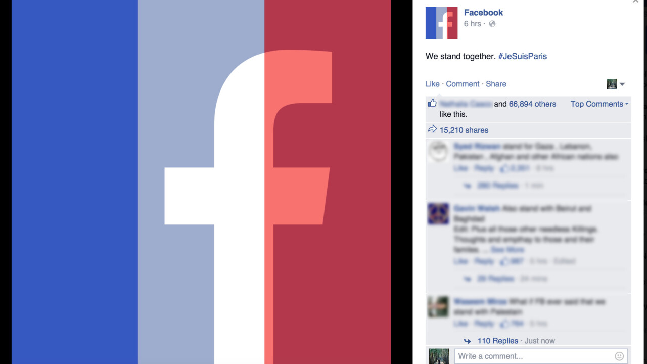 You can now add a Facebook profile filter to show solidarity with Paris
