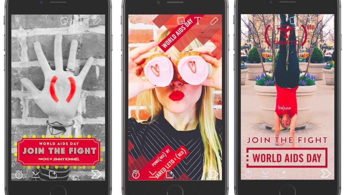 (RED) taps Snapchat, Instagram and YouTube to help raise funds for World AIDS Day