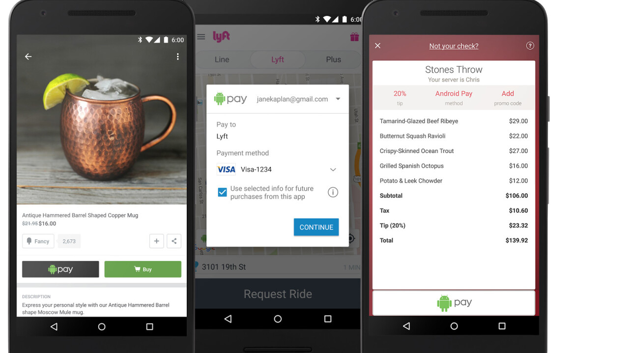 Android Pay can now replace your credit card for in-app payments