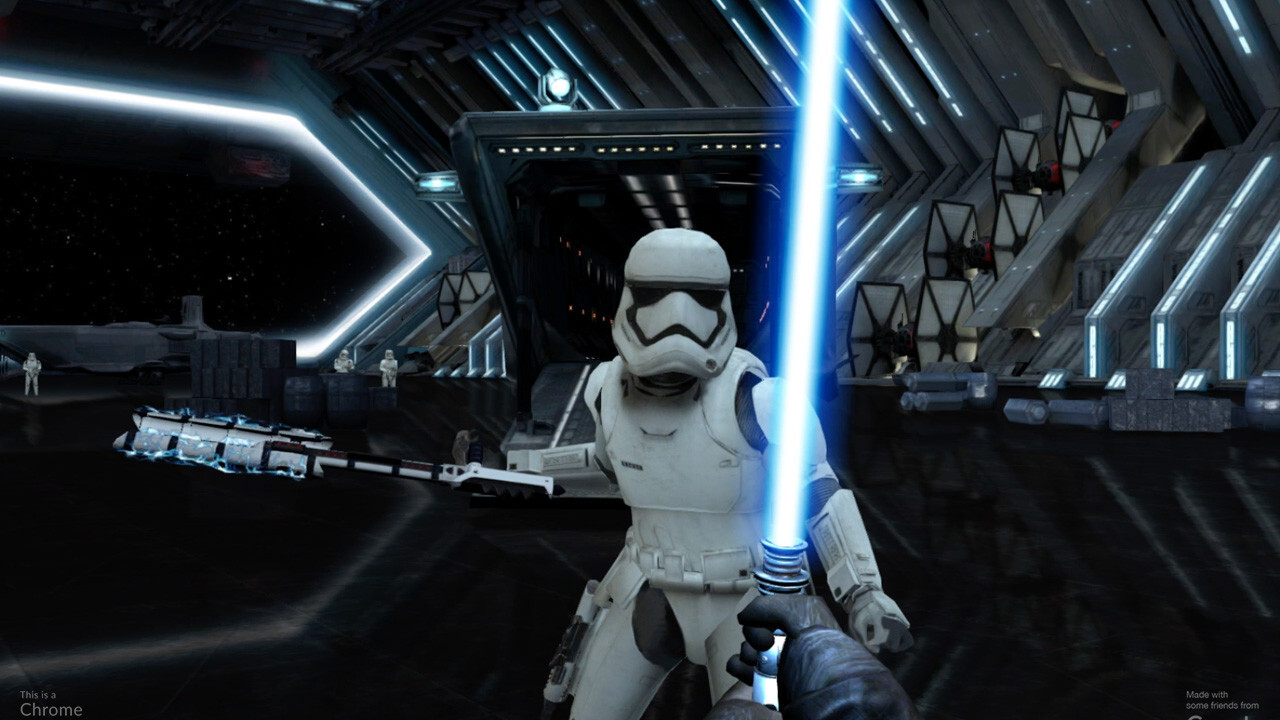 Google’s new Chrome experiment turns your phone into a lightsaber so you can fight Storm Troopers