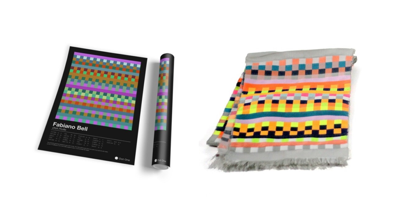 Dot One will print your DNA as a scarf or poster