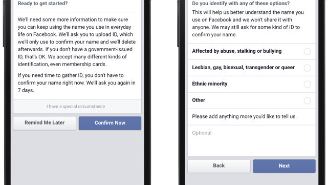 Facebook won’t change its real name policy, but has unveiled a tool for victimized groups