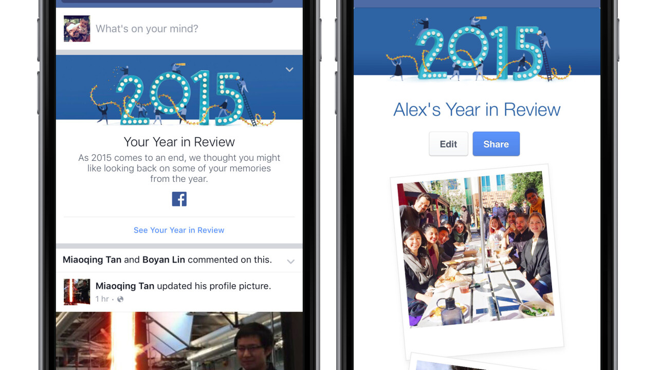 Facebook’s 2015 Year in Review lets you weed out the bad memories