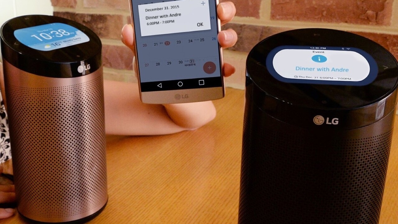 This isn’t the Amazon Echo, but LG’s new smart home hub looks… familiar