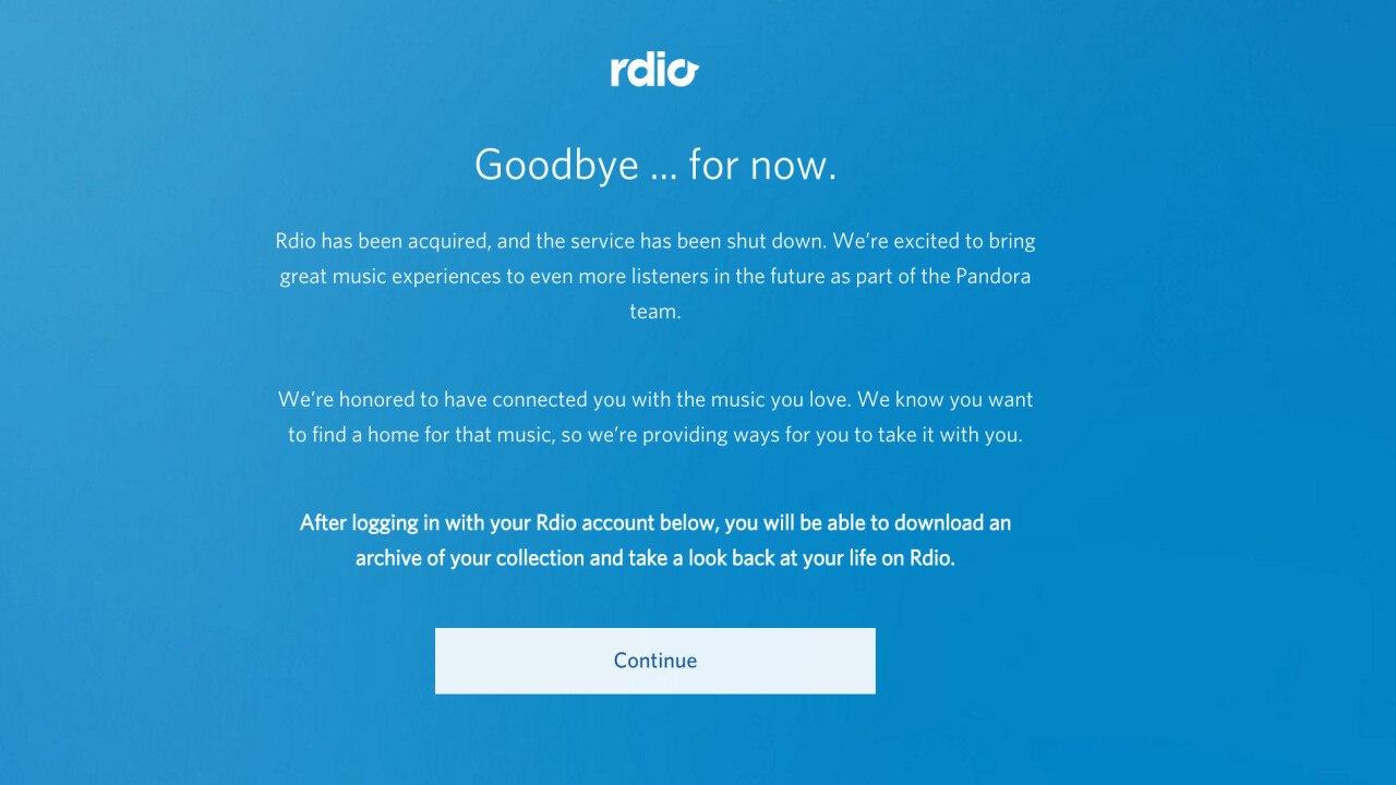 RIP Rdio