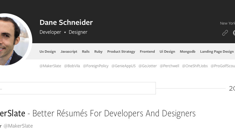 MakerSlate lets developers and designers add context to their resumes with ease