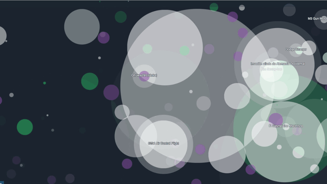 This mesmerizing Wikipedia visualizer also lets you listen to updates in real-time