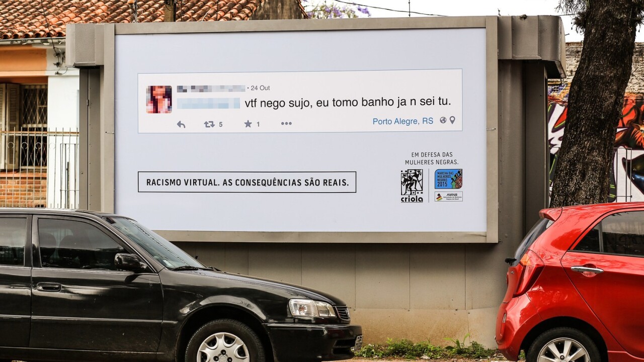 Brazilian group turns racist online comments into billboards in commenters’ neighborhoods