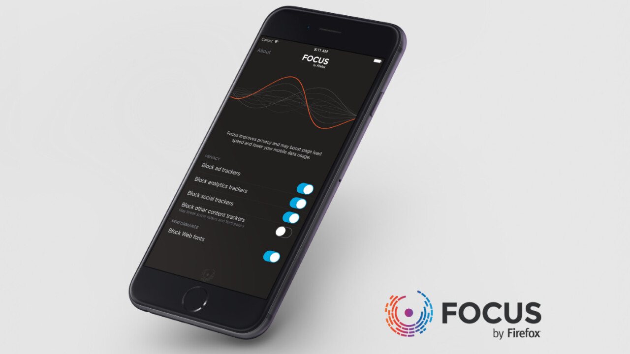 Focus by Firefox is a content blocker for iOS 9 that doesn’t work with Firefox