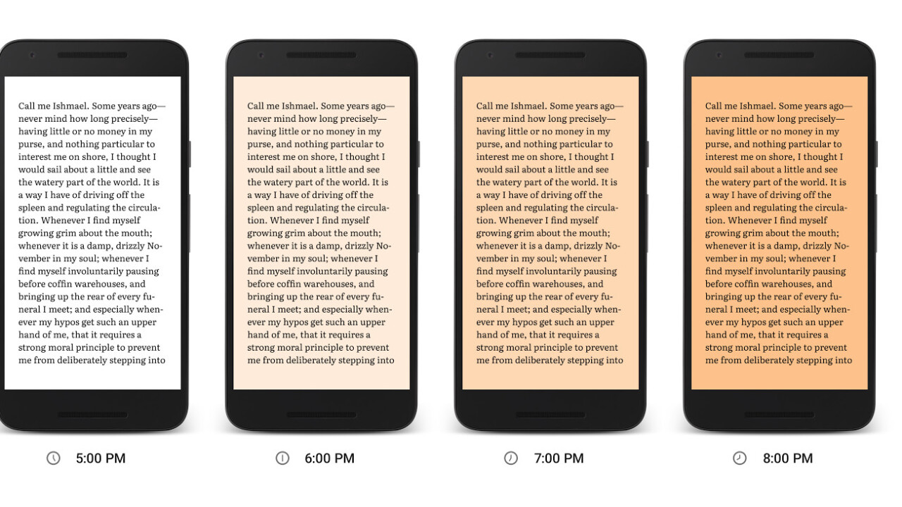 Google Play Books’ new ‘Night Light’ adds a blue wavelength filter to help you fall asleep