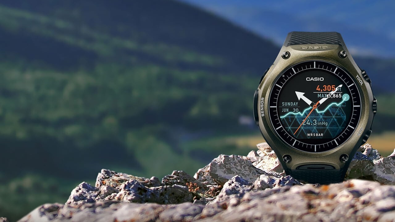 Casio’s smartwatch for outdoorsmen offers 1 month of battery life, but there’s a catch