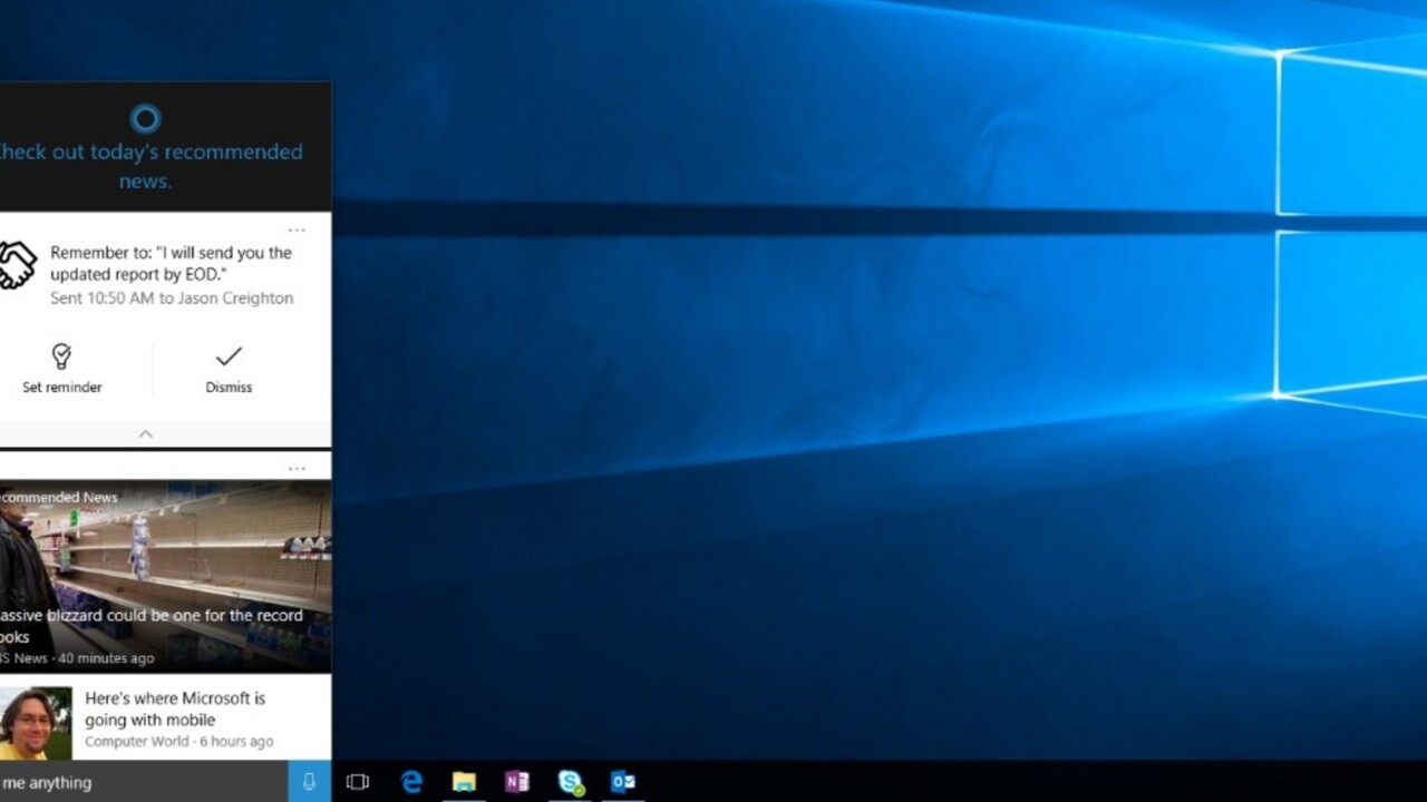 Cortana’s newest feature will make you slightly less of an unreliable flake