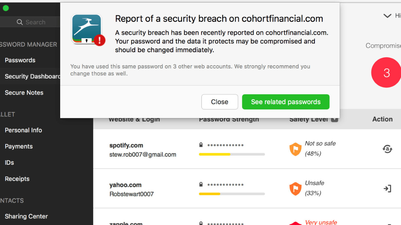 Dashlane’s got a new service for businesses that alerts users if they’ve been hacked