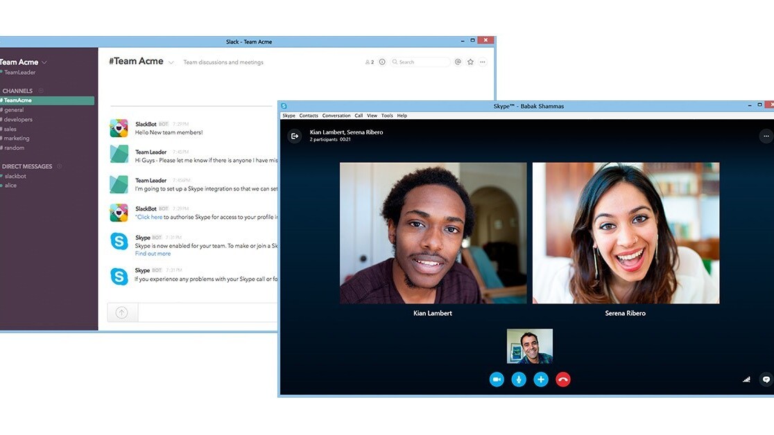 You can now start Skype calls from Slack