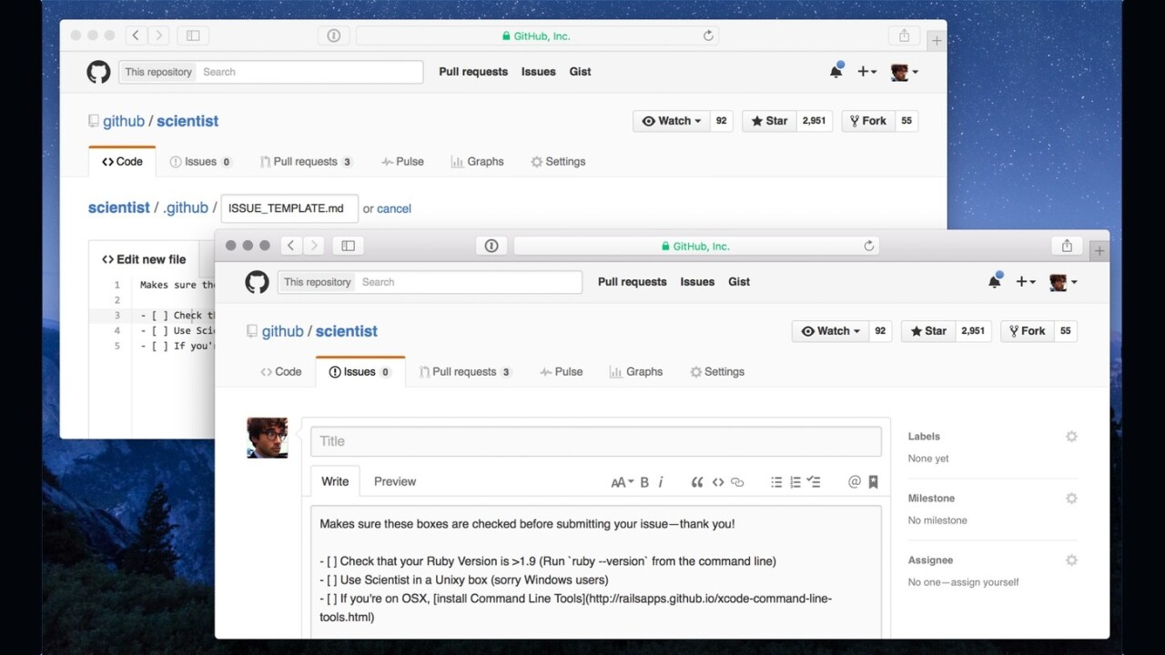 GitHub adds templates for Pull Requests and Issues to help push projects forward