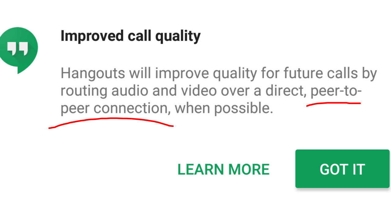 Google Hangouts is getting better call quality thanks to p2p networks