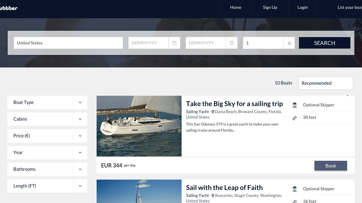 Tubbber is the Airbnb of fancy boats and yachts