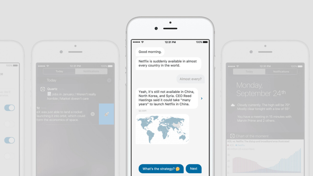 Quartz’s iOS app turns news into a conversation and it feels like the future