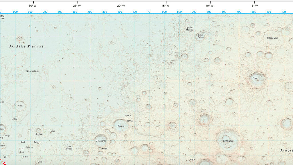 Now you can explore Mars using this official map