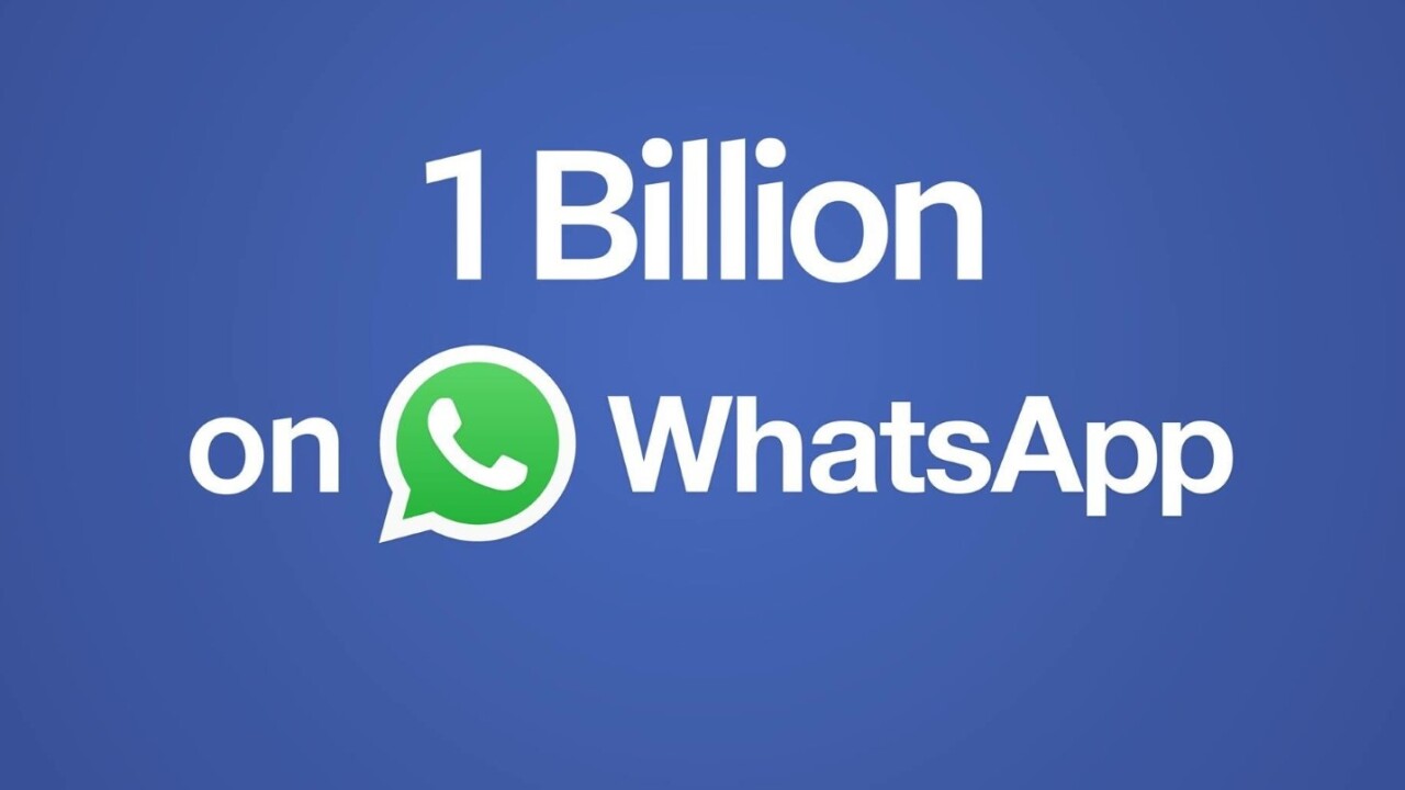 WhatsApp now has 1 billion users worldwide