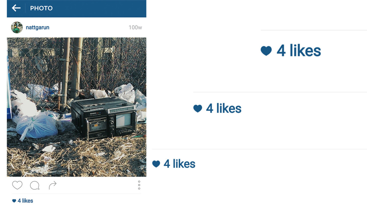 The latest Instagram update shows the number of likes at 4 instead of 11. Can you manage?