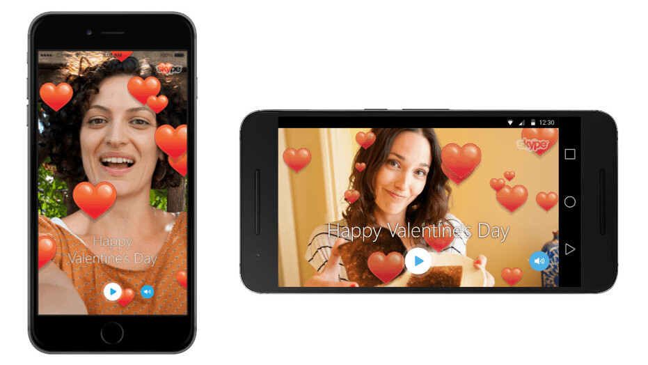 You can now make Valentine’s Day videos in Skype