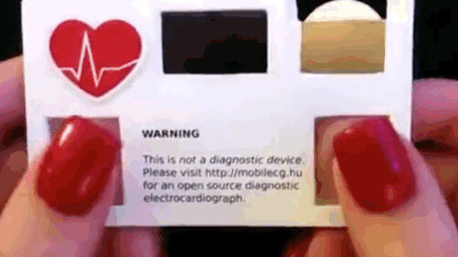 Check out this incredible working ECG business card