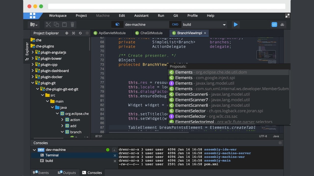 Eclipse Che is a cloud-based IDE that wants to reimagine how developers work