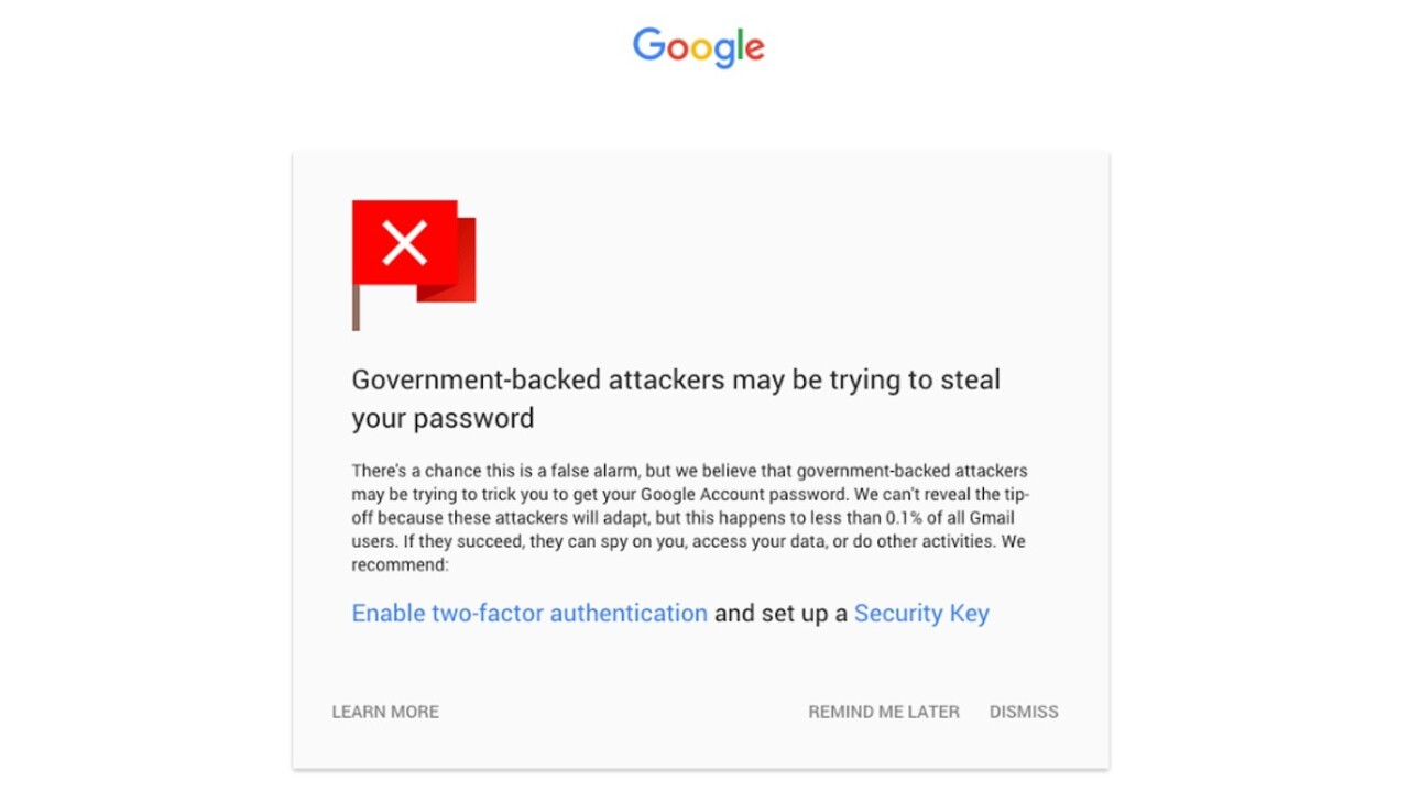 Google’s new notifications for Gmail warn you of security risks