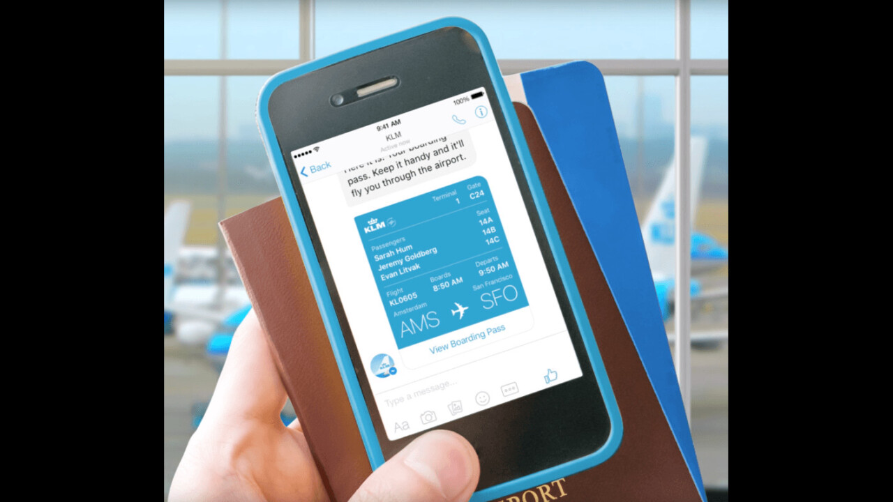 Facebook Messenger now lets you check-in to KLM flights