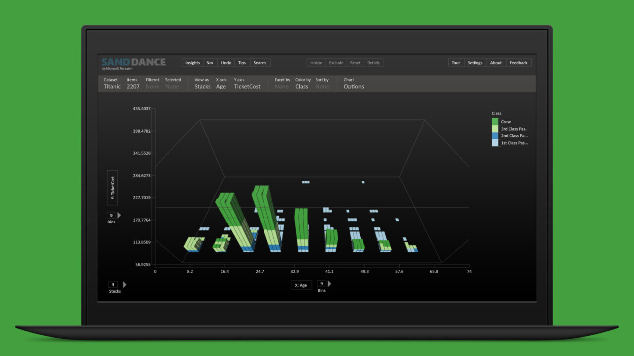 Microsoft SandDance is a beautiful data visualization tool for chart geeks