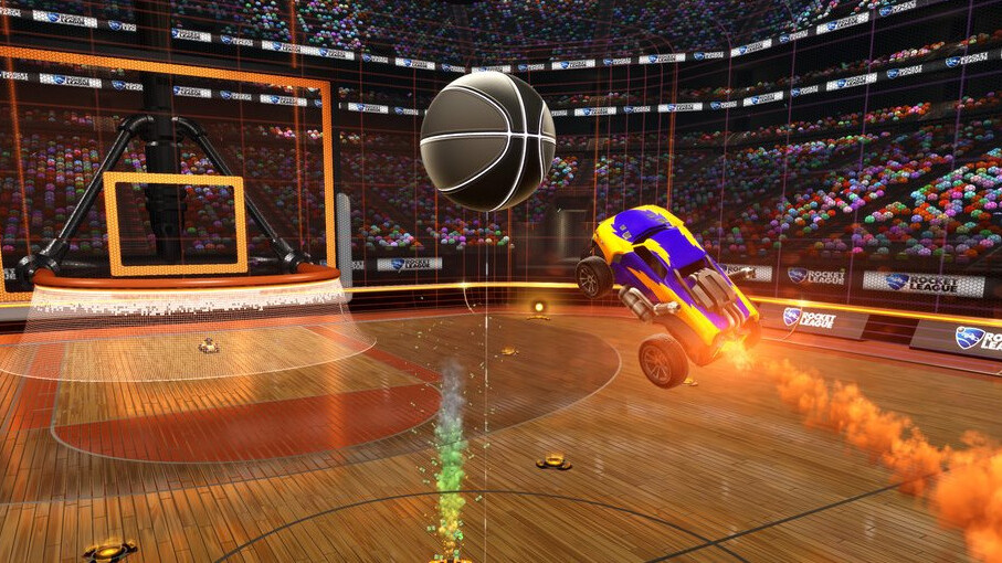 Swap goals for hoops with Rocket League’s new basketball mode