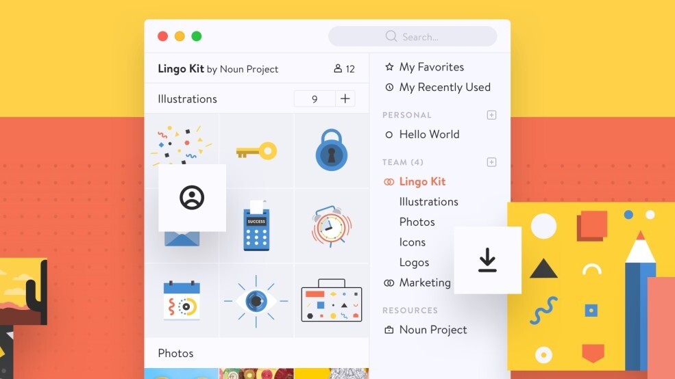 The Noun Project’s Lingo app aims to help designers organize their mess of files