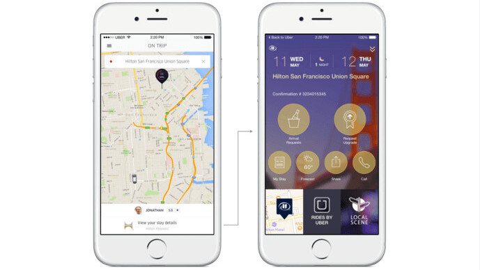 Uber’s app will now let you check in to your hotel room en route