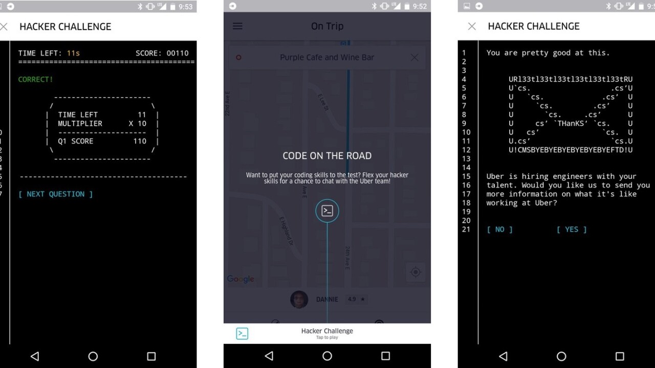 Uber’s latest ‘feature’ is an in-app recruitment tool for developers