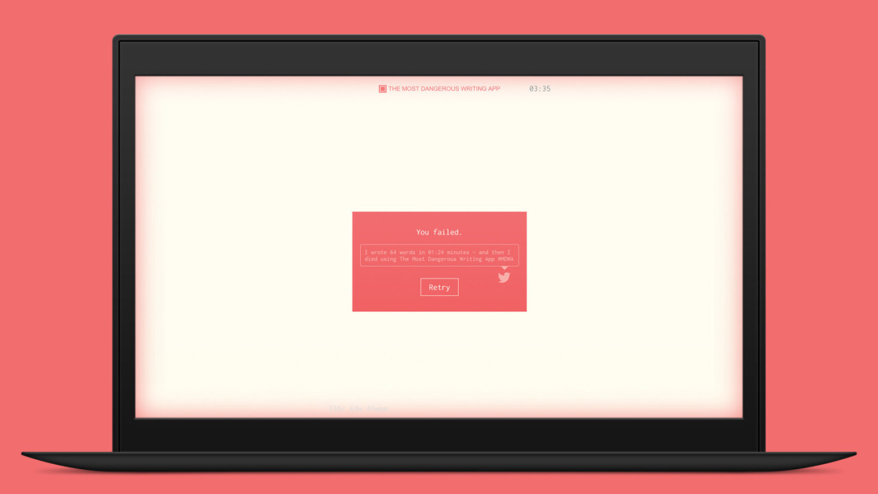 This writing app will delete your work if you stop typing