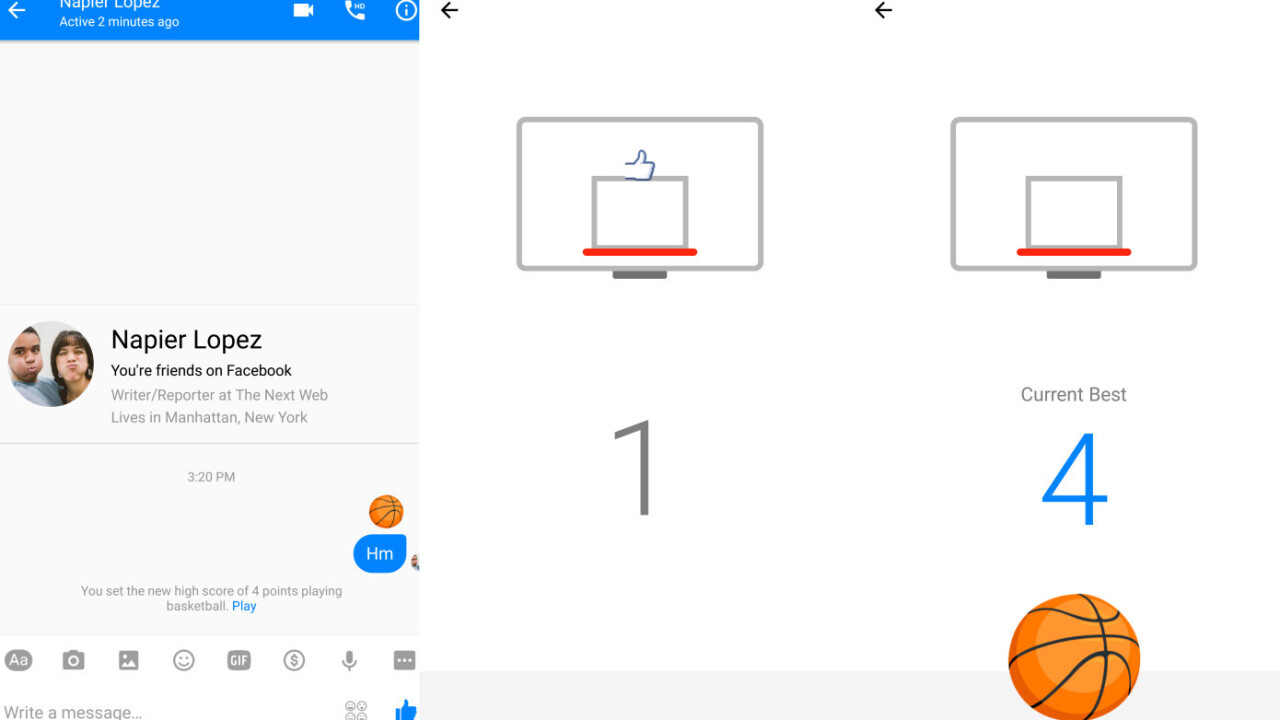 Waste the rest of your day with Facebook Messenger’s hidden basketball game