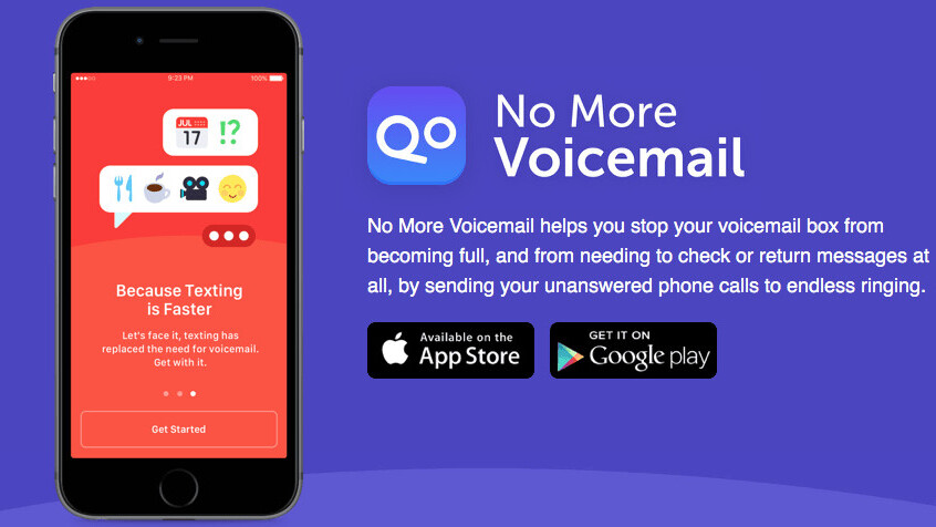 ‘No More Voicemail’ forces callers to hang up and send a text like God intended